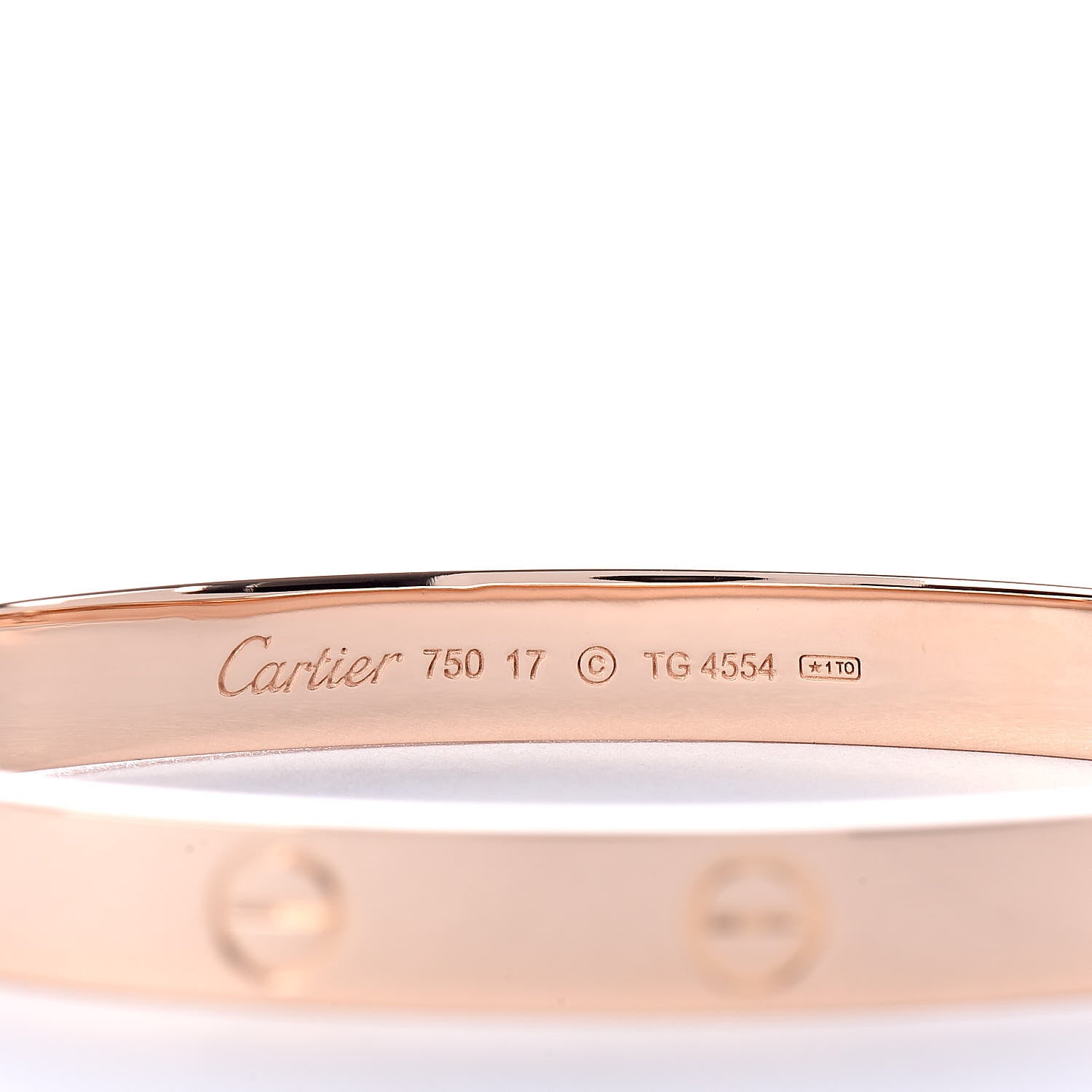 Cartier 18K Pink Gold LOVE Bracelet 17 4 of 7