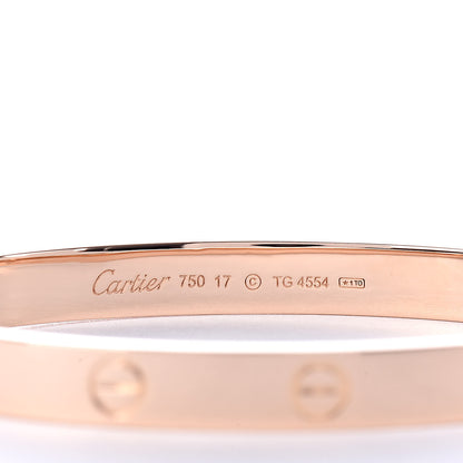 Cartier 18K Pink Gold LOVE Bracelet 17 4 of 7