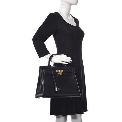 Hermes Box Kelly Retourne 35 Black 2 of 11