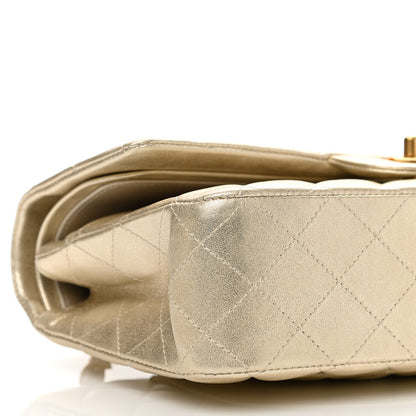 Chanel Metallic Lambskin Quilted Medium Double Flap Gold 9 of 11