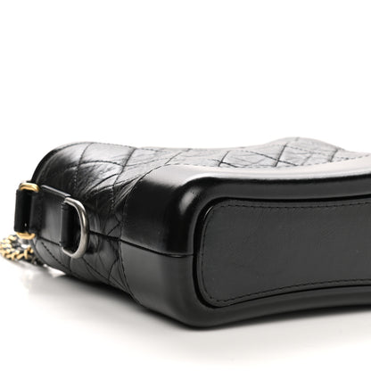 Chanel Aged Calfskin Quilted Small Gabrielle Hobo Black 16 of 19