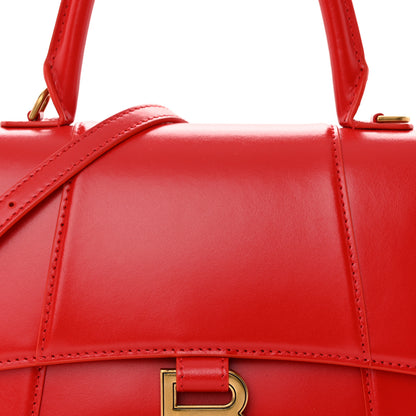 Balenciaga Shiny Box Calfskin Small Hourglass Top Handle Bag Bright Red 9 of 11