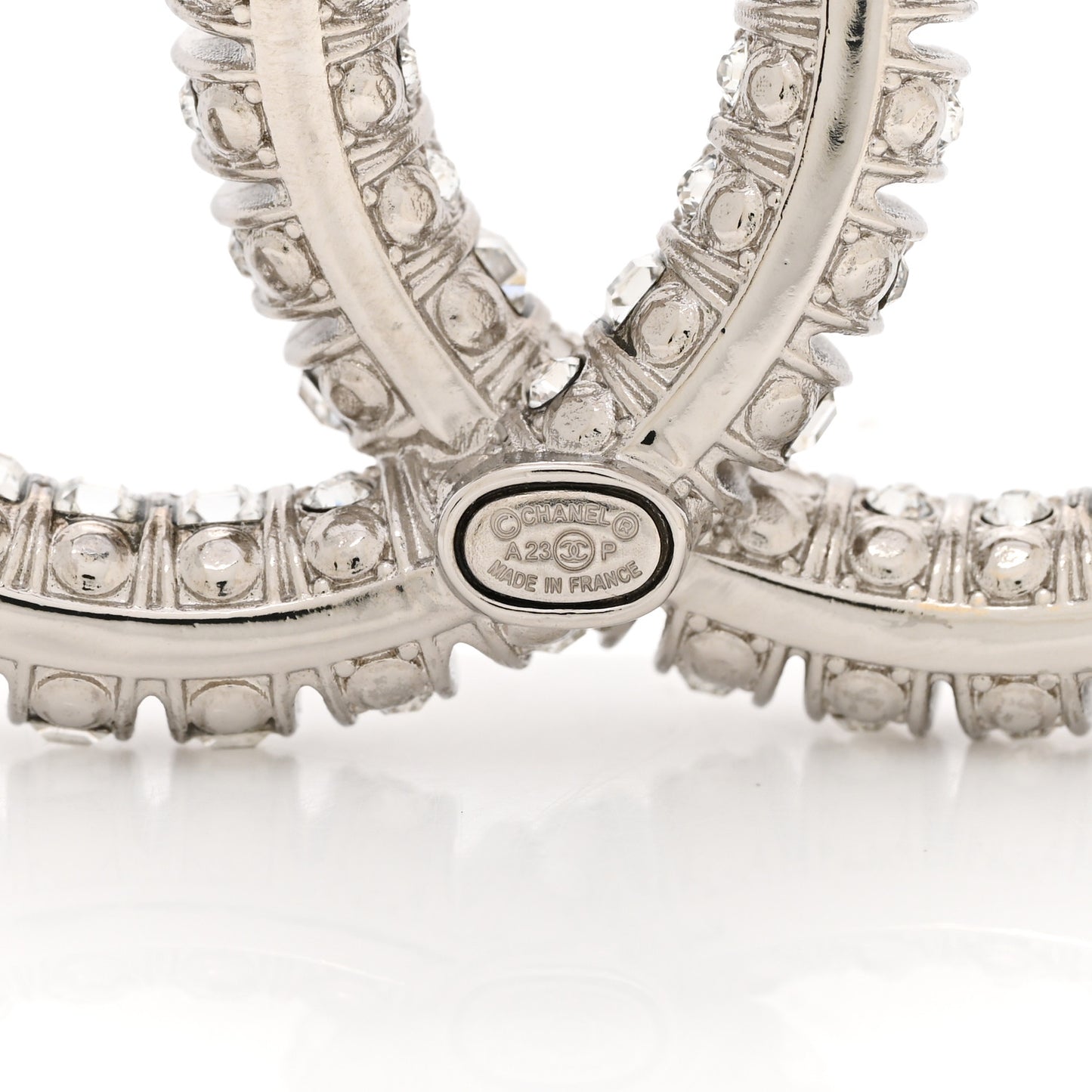 Crystal CC Brooch Silver
