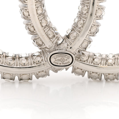 Chanel Crystal CC Brooch Silver 4 of 5