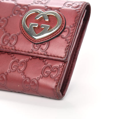 Gucci Guccissima Lovely Heart Continental Wallet Red 9 of 10