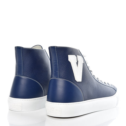 Louis Vuitton Calfskin Tattoo Sneaker Boots 8.5 Blue 4 of 9