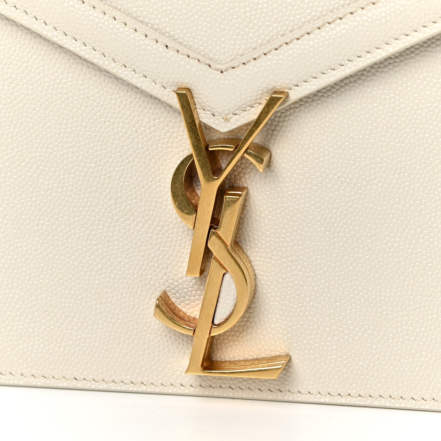 Grain De Poudre Monogram Cassandra Clasp Bag Vintage White