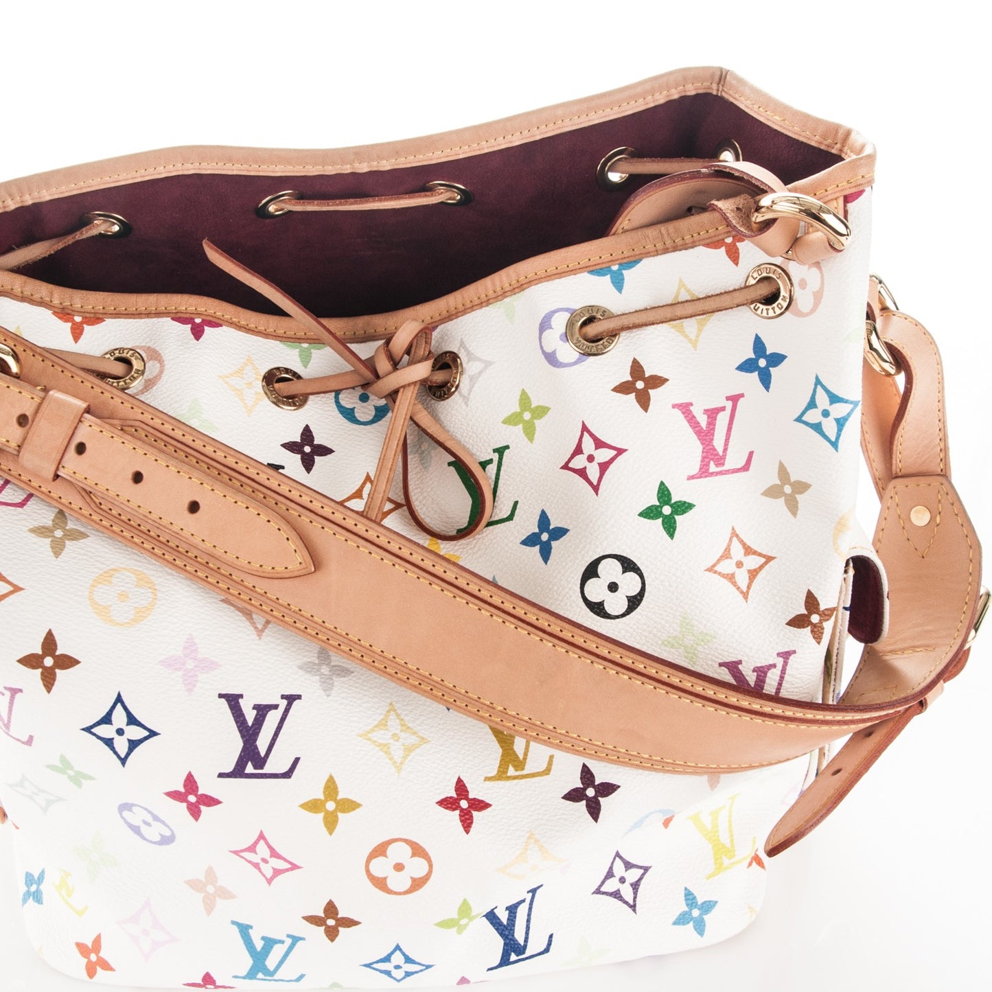 Monogram Multicolor Petit Noe White