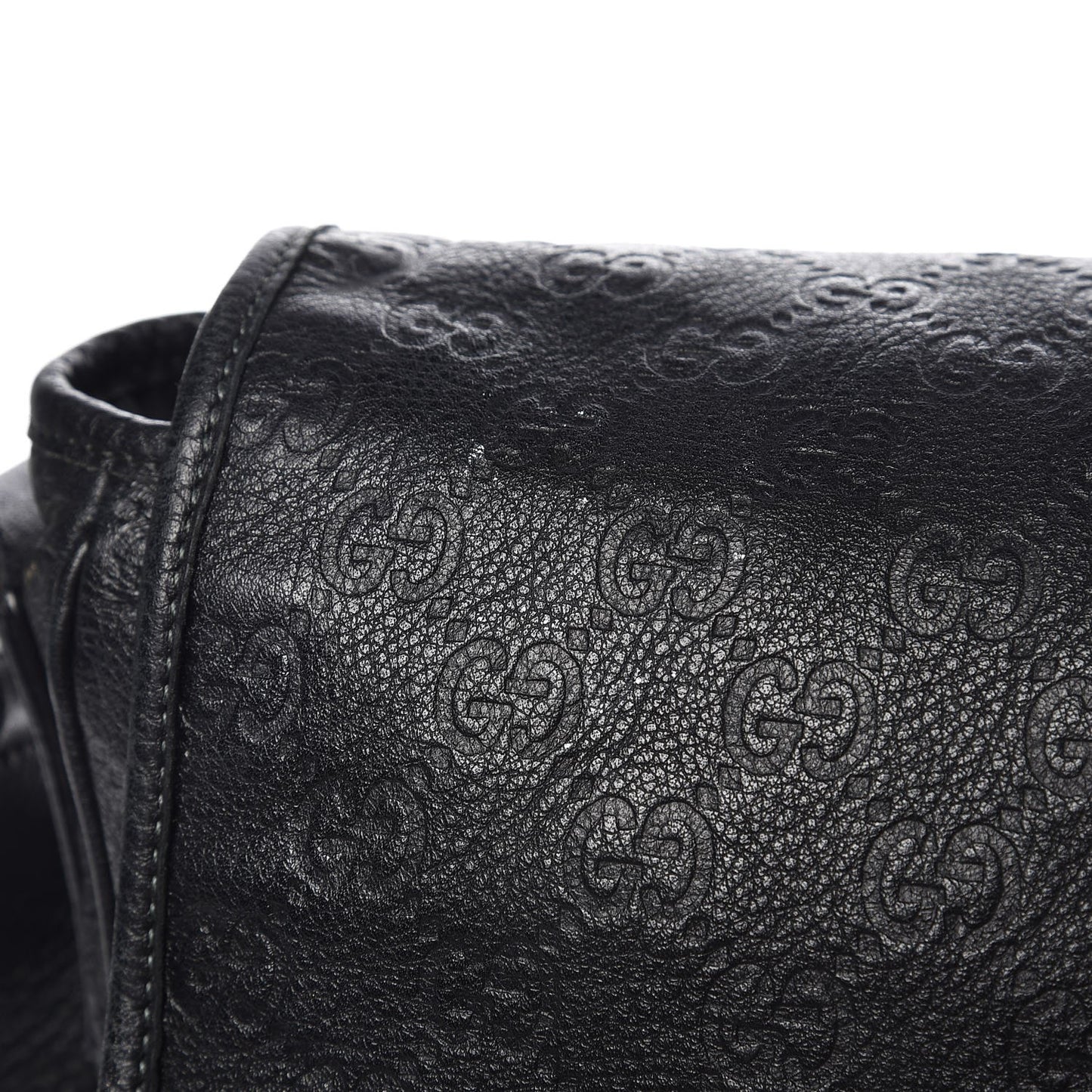 Guccissima Medium Flap Messenger Bag Black