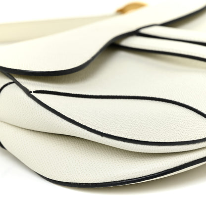 Christian Dior Grained Calfskin Saddle Bag White 8 of 9