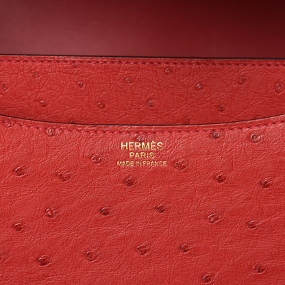 Hermes Ostrich Constance 24 Rouge Vif 7 of 10