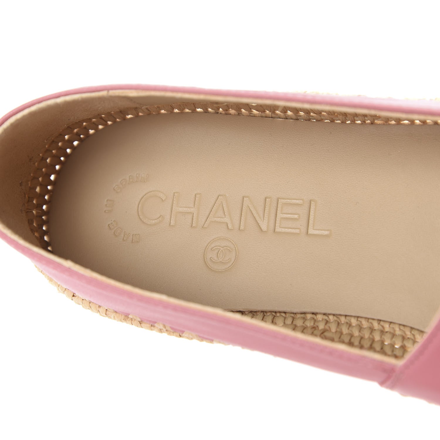 Chanel Lambskin Grosgrain CC Espadrilles 37 Pink 7 of 10