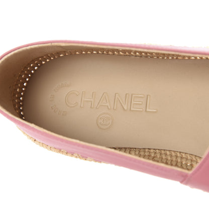 Chanel Lambskin Grosgrain CC Espadrilles 37 Pink 7 of 10