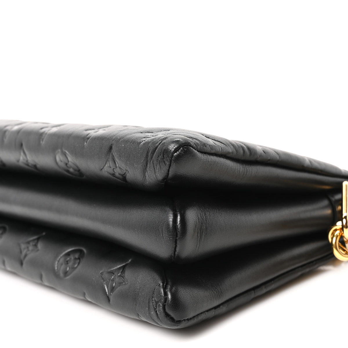 Lambskin Embossed Monogram Coussin PM Black