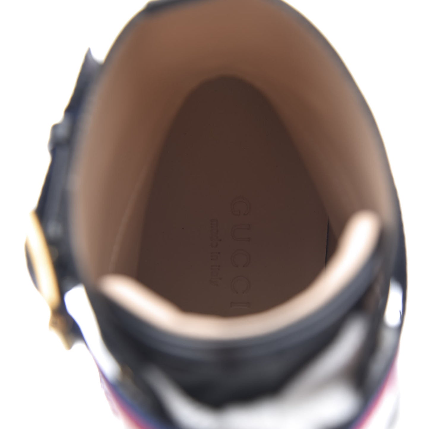 Calfskin Sylvie Web Lace Up Combat Boots 37 Black