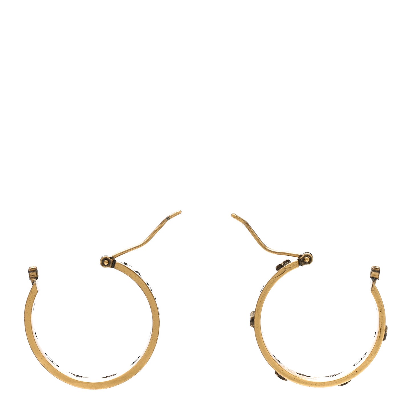 Metal Small J'Adior Star Hoop Earrings Aged Gold