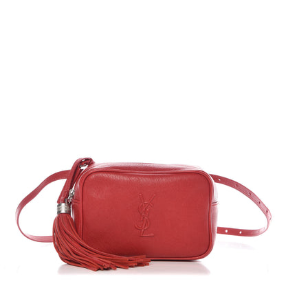 Saint Laurent Lambskin Monogram Lou Belt Bag Red 1 of 10