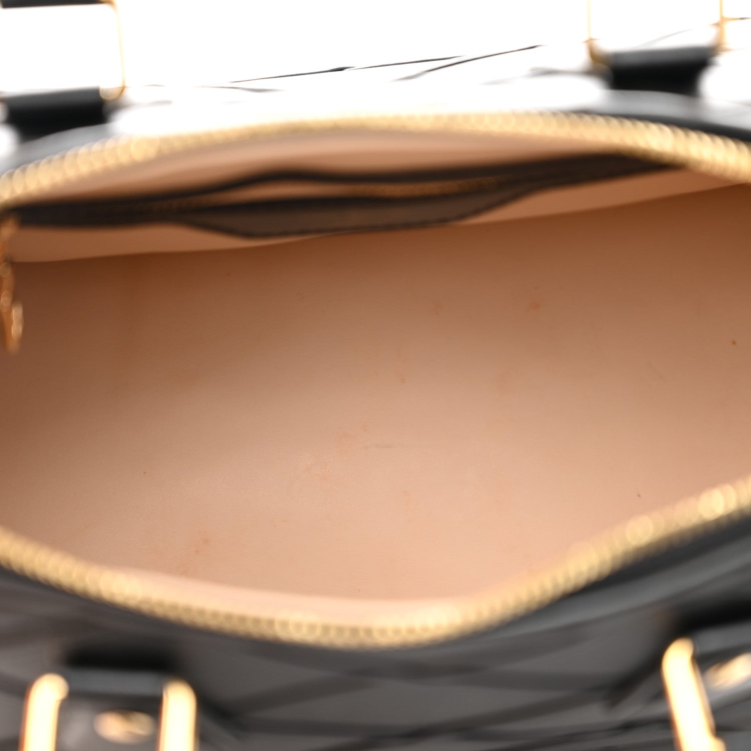 Louis Vuitton Lambskin Malletage Speedy Bandouliere 25 Black 5 of 10