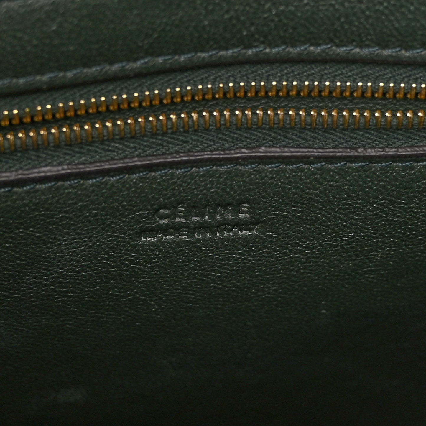 Natural Calfskin Seau Sangle Bucket Green