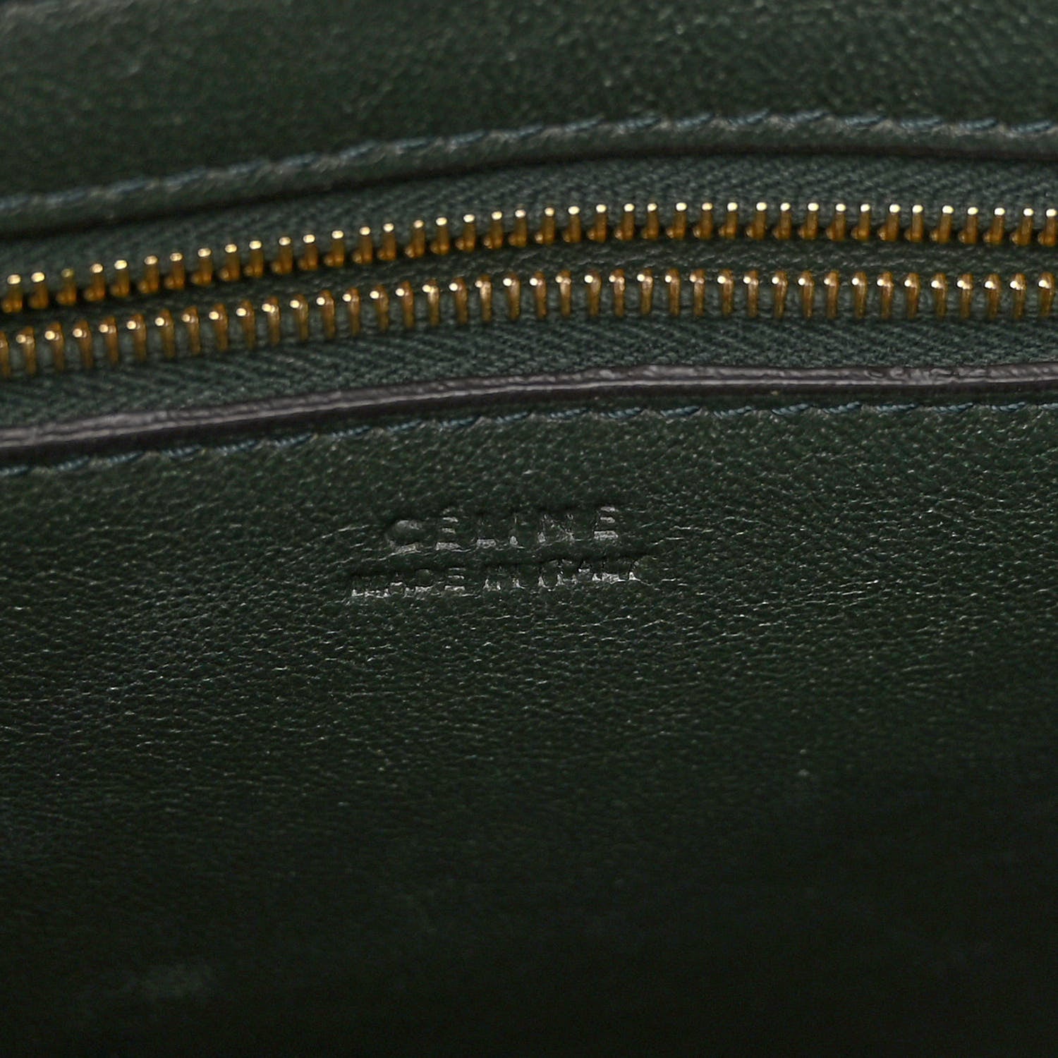 Celine Natural Calfskin Seau Sangle Bucket Green 7 of 14