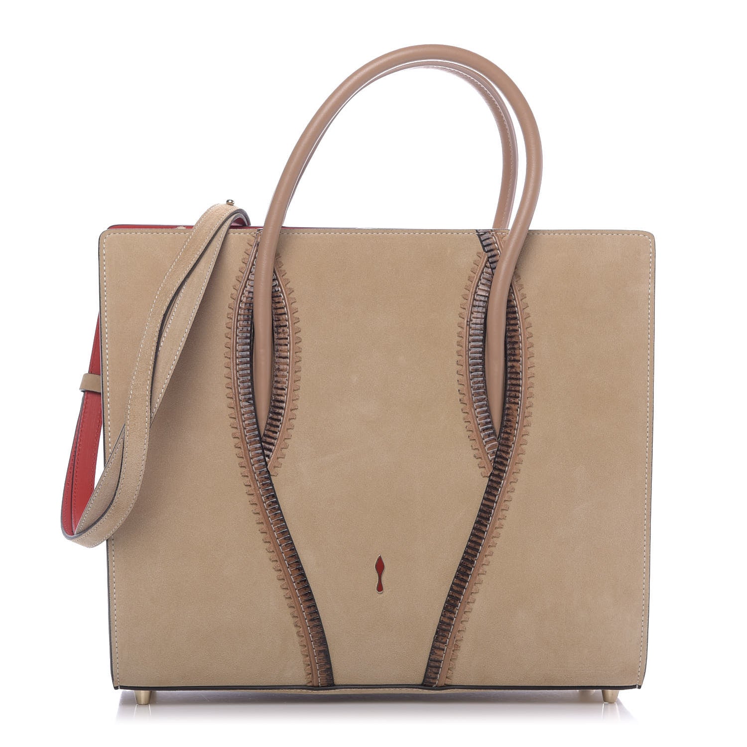 Christian Louboutin Trepointe Suede Large Paloma Ivory 1 of 14