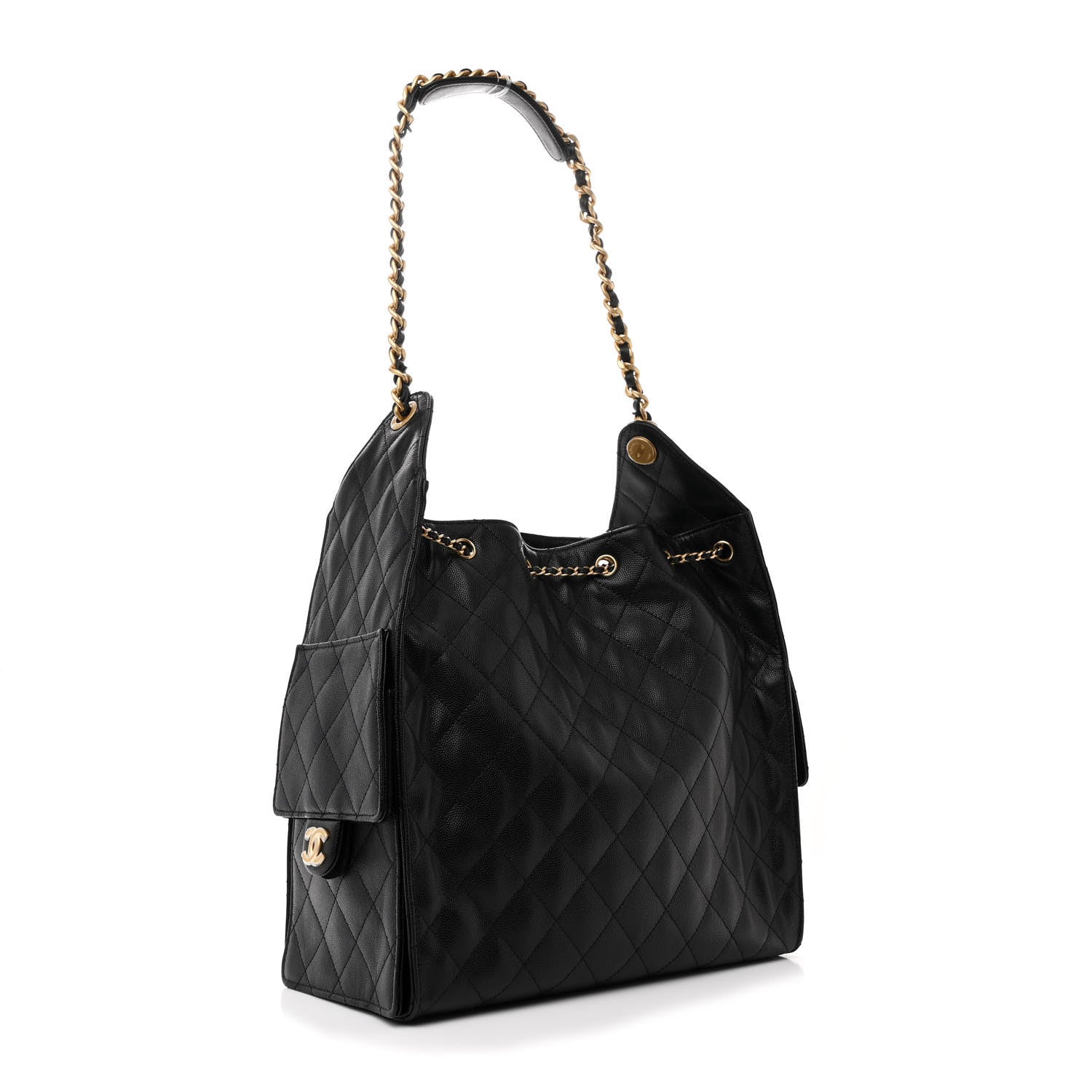 Chanel Caviar Quilted Medium Chanel 25 Handbag Black 4 of 13
