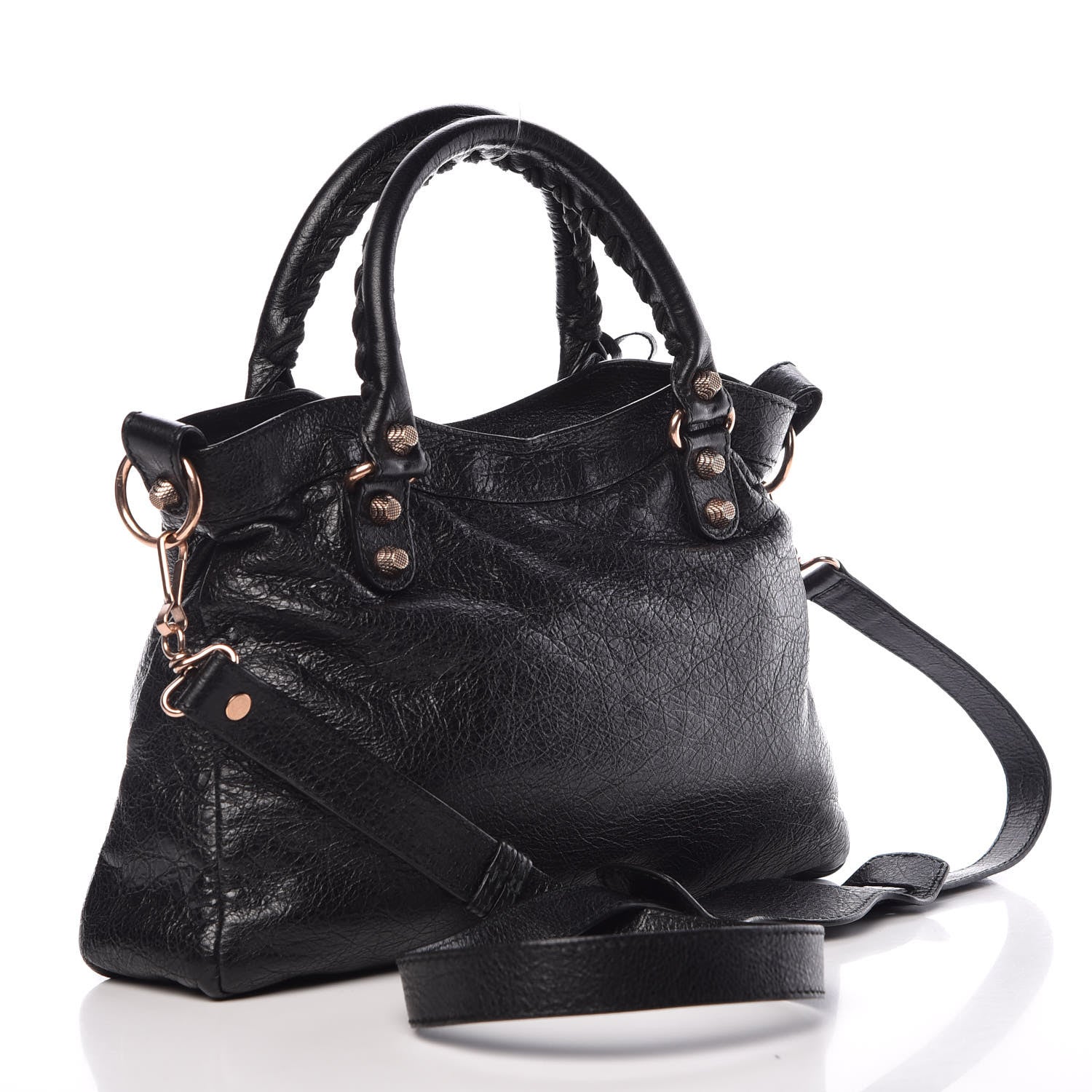 Balenciaga Agneau Giant 12 Rose Gold Hardware Town Black 4 of 10