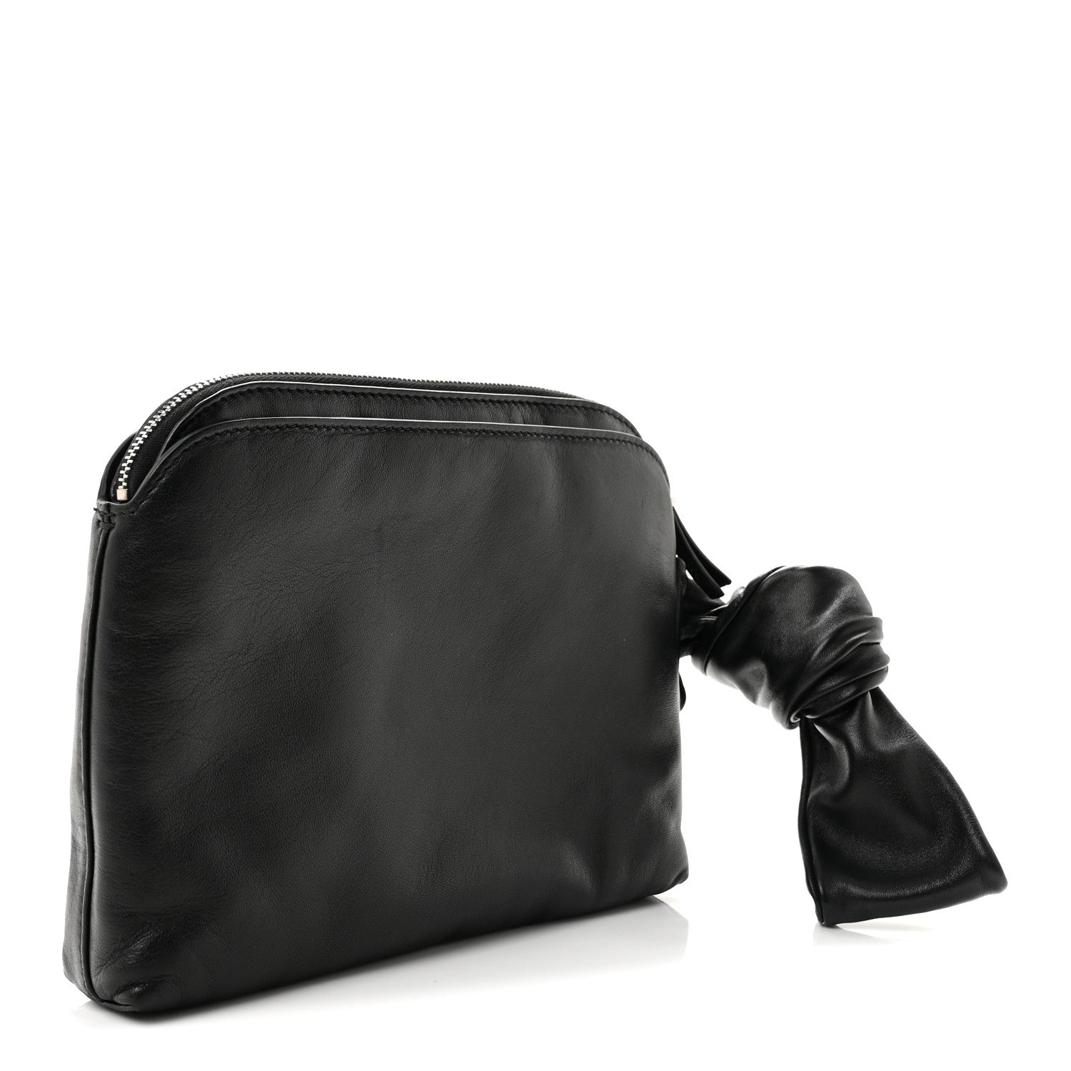 The Row Calfskin Pouch Wristlet Black 3 of 9