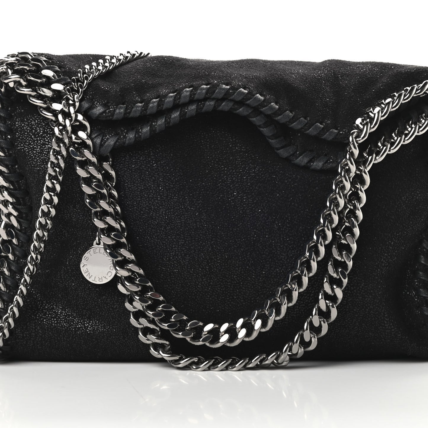 Shaggy Deer Mini Falabella Fold Over Tote Black