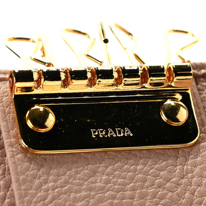 Prada Vitello Grain 6 Key Holder Cipria 8 of 12