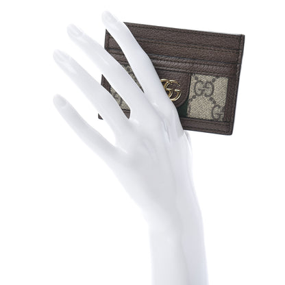 Gucci GG Supreme Monogram Ophidia Card Holder Brown 2 of 7