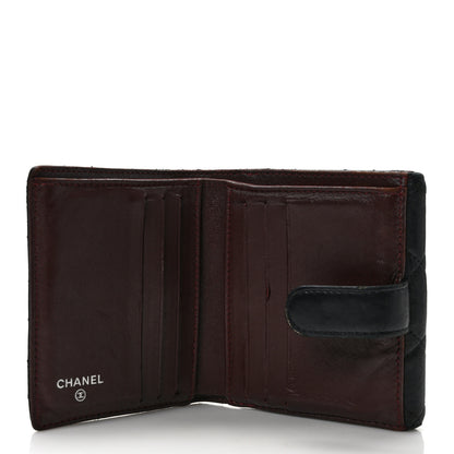 Chanel Lambskin Quilted Compact French Flap Wallet Black 5 of 10