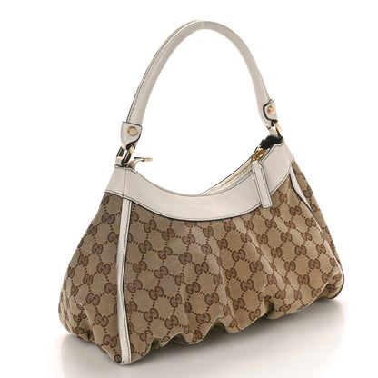 Gucci Monogram Medium D Gold Ring Hobo White 3 of 13