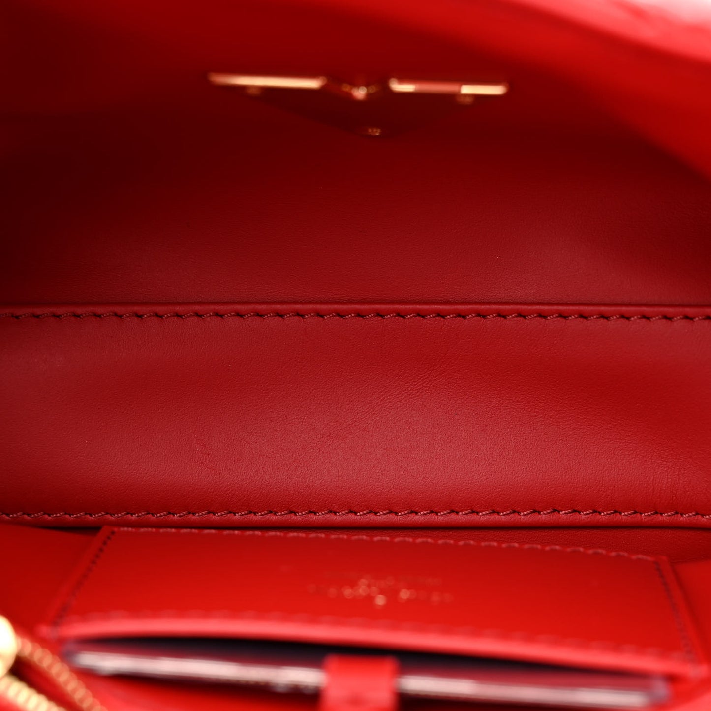 Lambskin Malletage Top Handle GO-14 MM Rouge