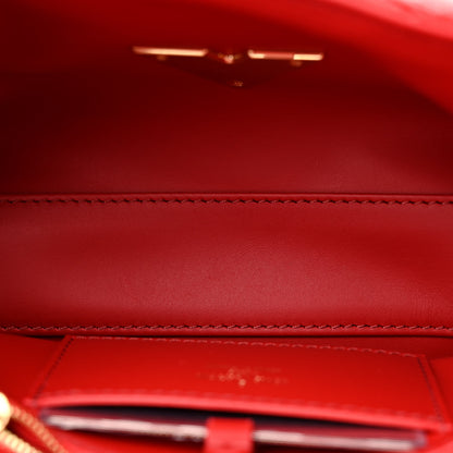 Louis Vuitton Lambskin Malletage Top Handle GO-14 MM Rouge 5 of 9