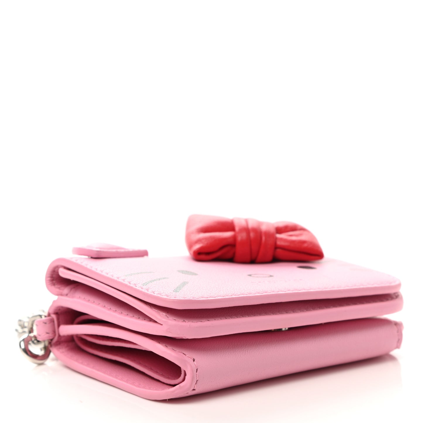 Calfskin Hello Kitty Mini Wallet Pink