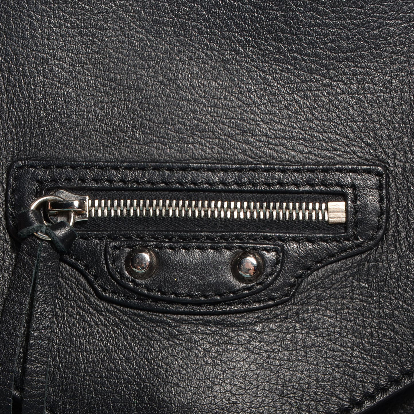 Veau Leather Papier Sight Clutch Black