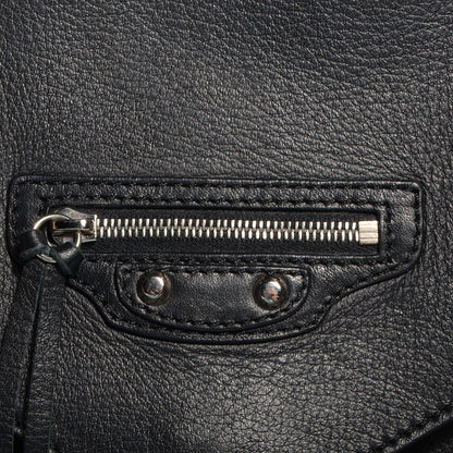 Balenciaga Veau Leather Papier Sight Clutch Black 8 of 9
