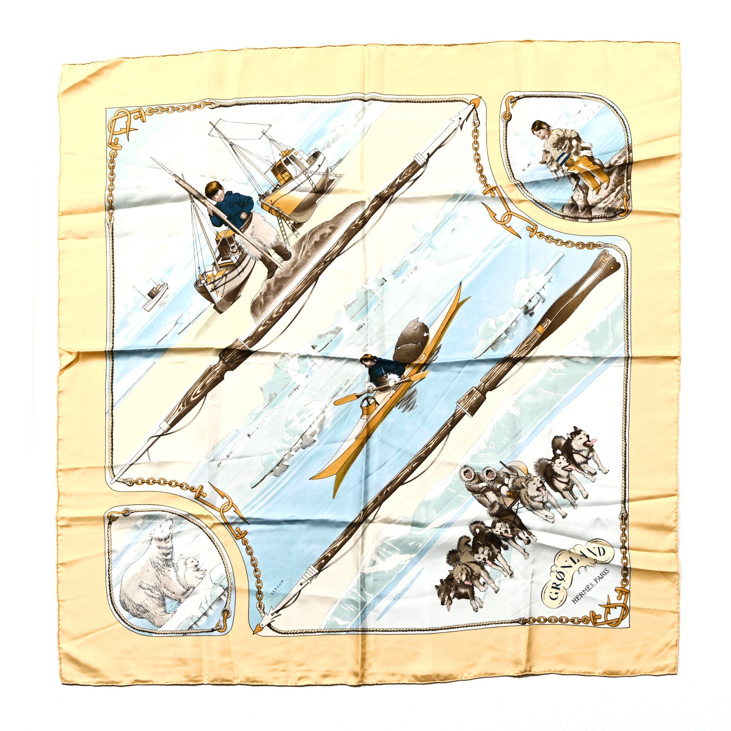 Hermes Silk Gronland Scarf 90 1 of 7