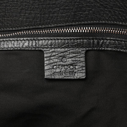 Gucci Monogram Large Horsebit Chain Hobo Black 6 of 14