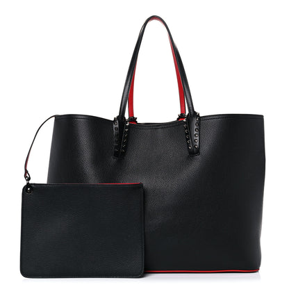 Christian Louboutin Calfskin Spikes East West Cabata Tote Black 1 of 26