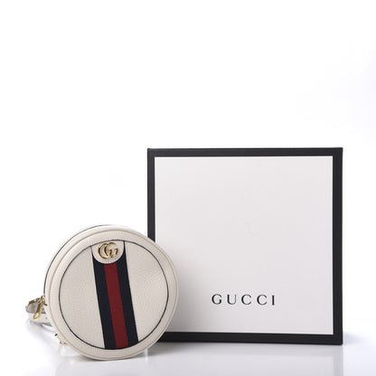 Gucci Textured Calfskin Web Mini Ophidia Round Backpack Mystic White 10 of 10