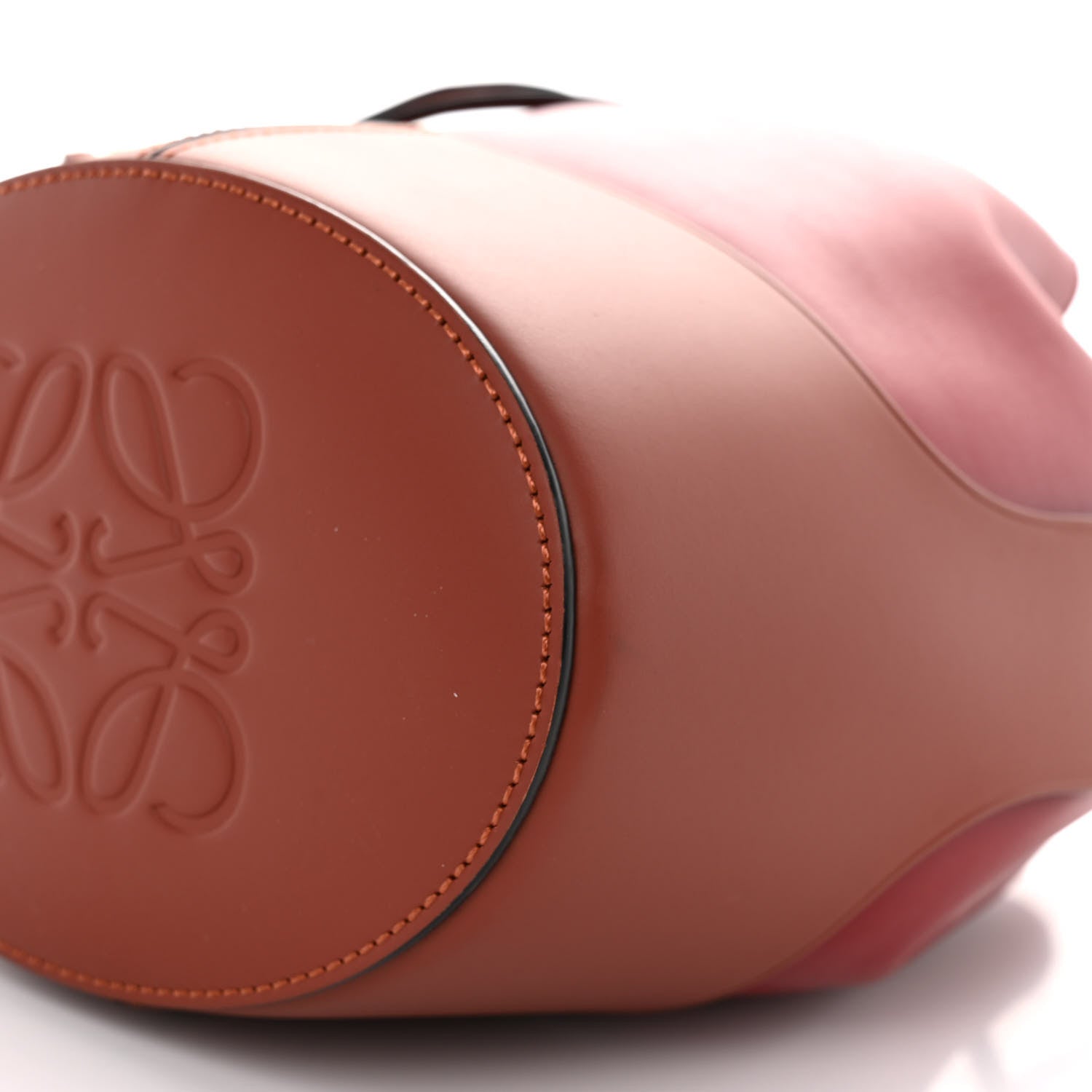 Loewe Calfskin Medium Balloon Bucket Bag Burgundy Tan 10 of 10