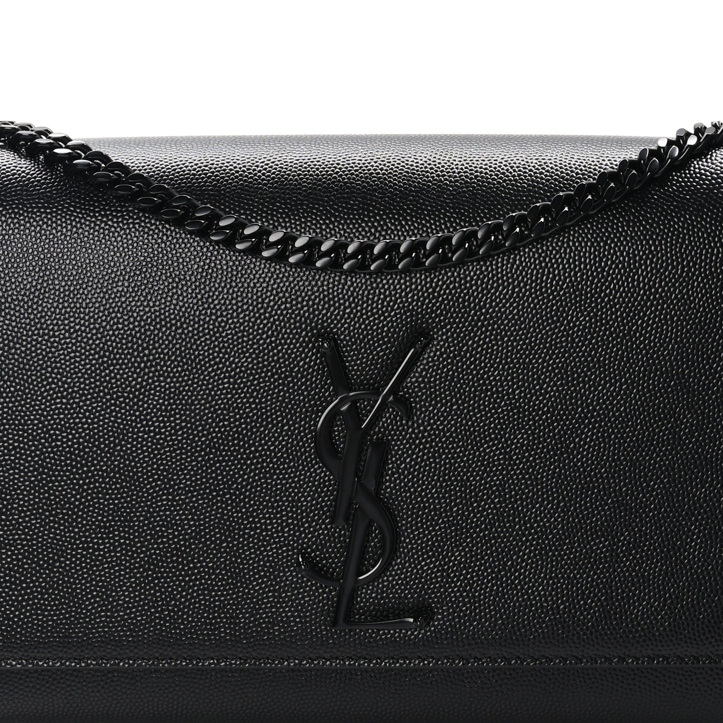 Grain De Poudre Medium Classic Monogram Monochrome Kate Satchel Black