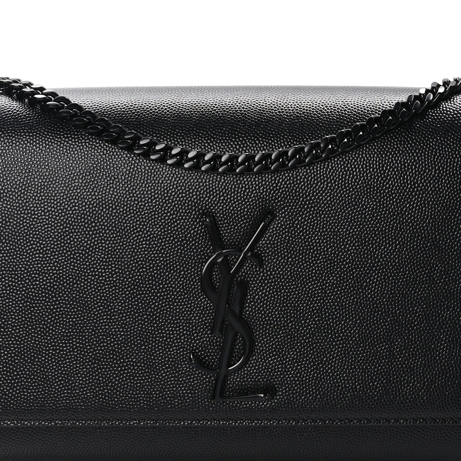 Saint Laurent Grain De Poudre Medium Classic Monogram Monochrome Kate Satchel Black 8 of 10