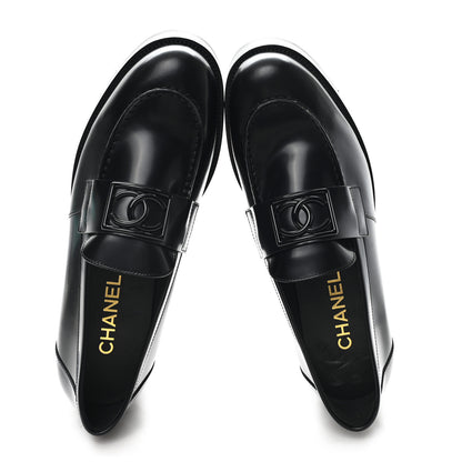 Chanel Calfskin Metal CC Loafers 40.5 Black 2 of 10