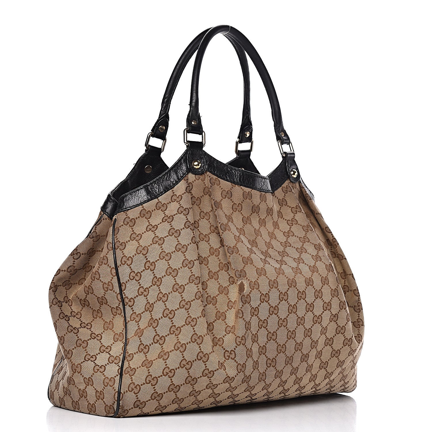 Gucci Monogram Large Sukey Tote Beige Ebony Black 3 of 24