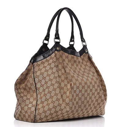 Gucci Monogram Large Sukey Tote Beige Ebony Black 3 of 24