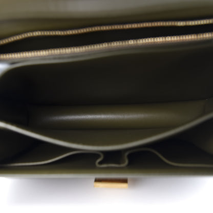 Celine Box Calfskin Classic Box Medium Flap Bag Army Green 5 of 10