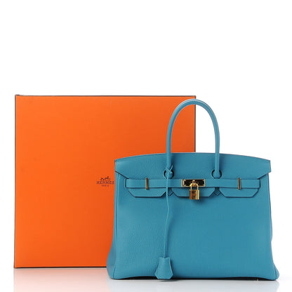 Hermes Togo Birkin 35 Turquoise 31 of 31